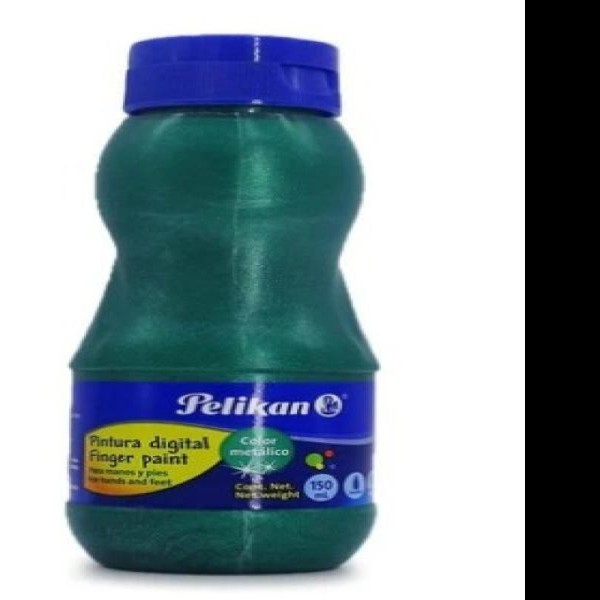 PINTURA DIGITAL PELIKAN 150ML. VERDE METALICO C12